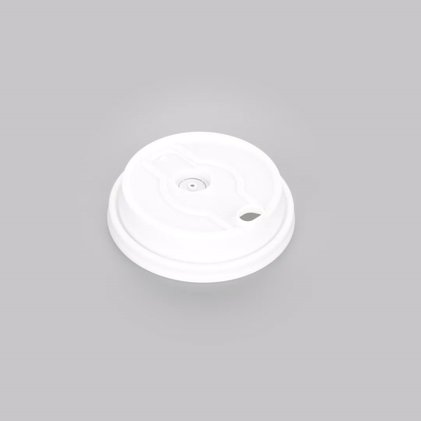 Restpresso White Plastic 2-in-1 Straw or Sippy Coffee Cup Lid - with Detachable Double Plug, Fits 8, 12, 16 and 20 oz - 25 count box