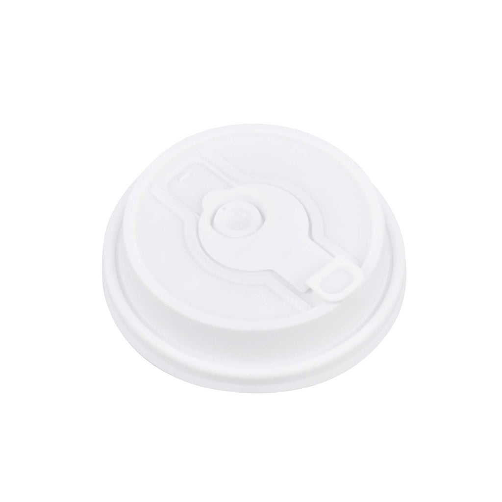 Restpresso White Plastic 2-in-1 Straw or Sippy Coffee Cup Lid - with Detachable Double Plug, Fits 8, 12, 16 and 20 oz - 25 count box