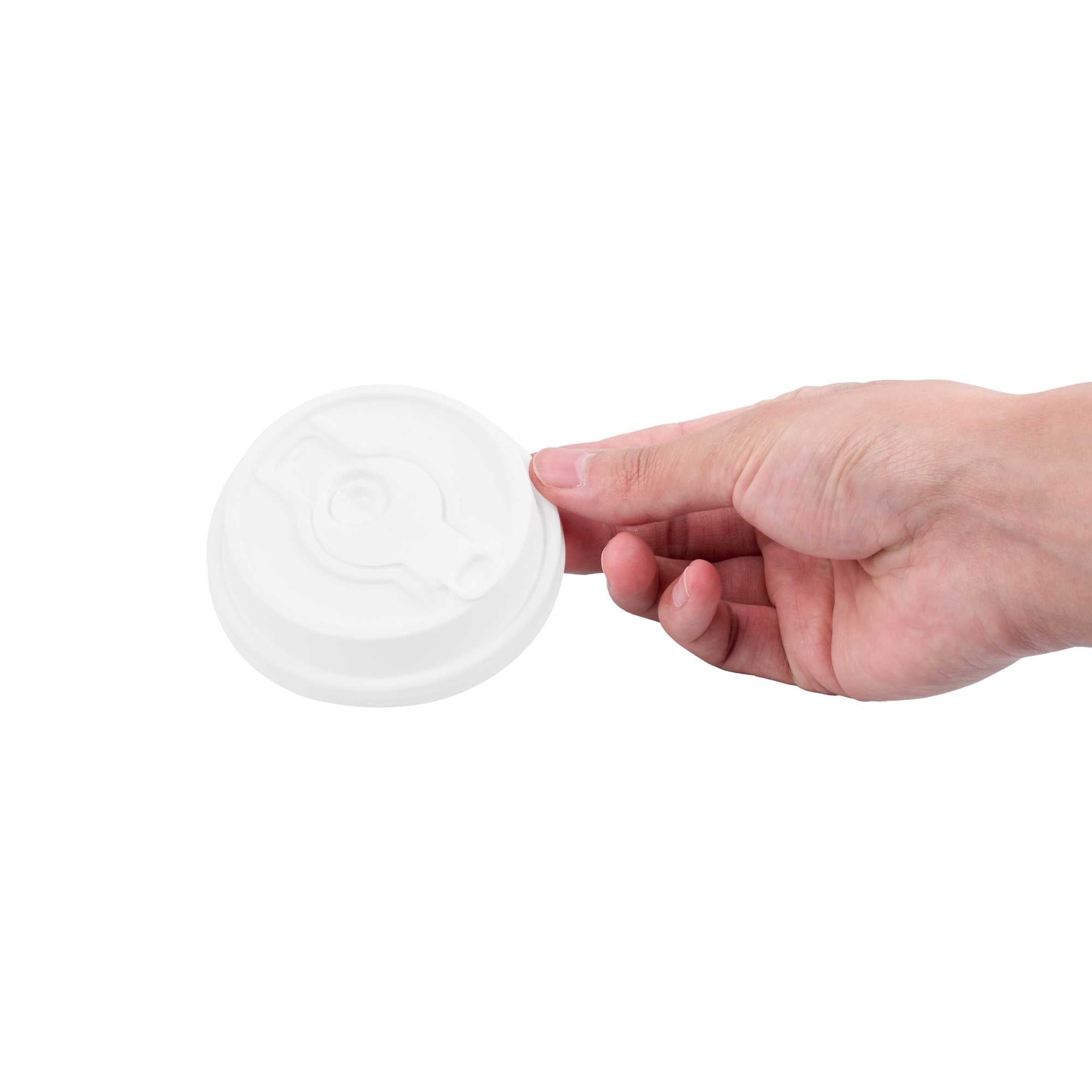 Restpresso White Plastic 2-in-1 Straw or Sippy Coffee Cup Lid - with Detachable Double Plug, Fits 8, 12, 16 and 20 oz - 500 count box