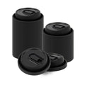 Restpresso Black Plastic Coffee Cup Lid - with Detachable Plug, Fits 8, 12, 16 and 20 oz - 500 count box