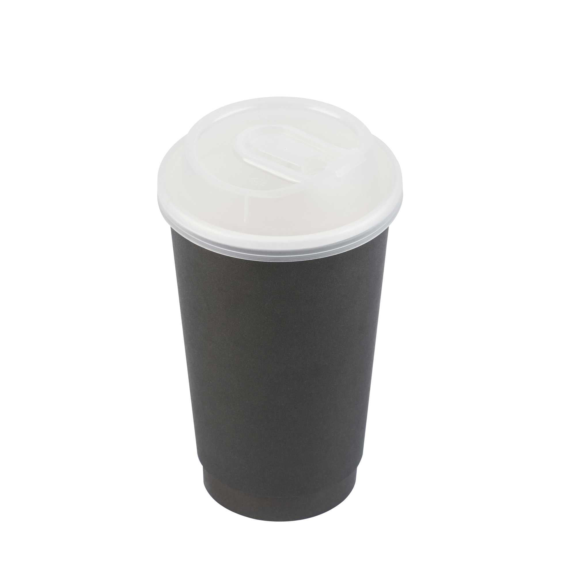 Restpresso Clear Plastic Coffee Cup Lid - with Detachable Plug, Fits 8, 12, 16 and 20 oz - 500 count box