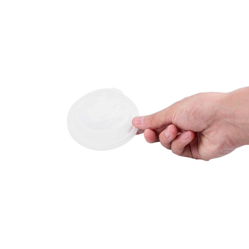 Restpresso Clear Plastic Coffee Cup Lid - with Detachable Plug, Fits 8, 12, 16 and 20 oz - 500 count box
