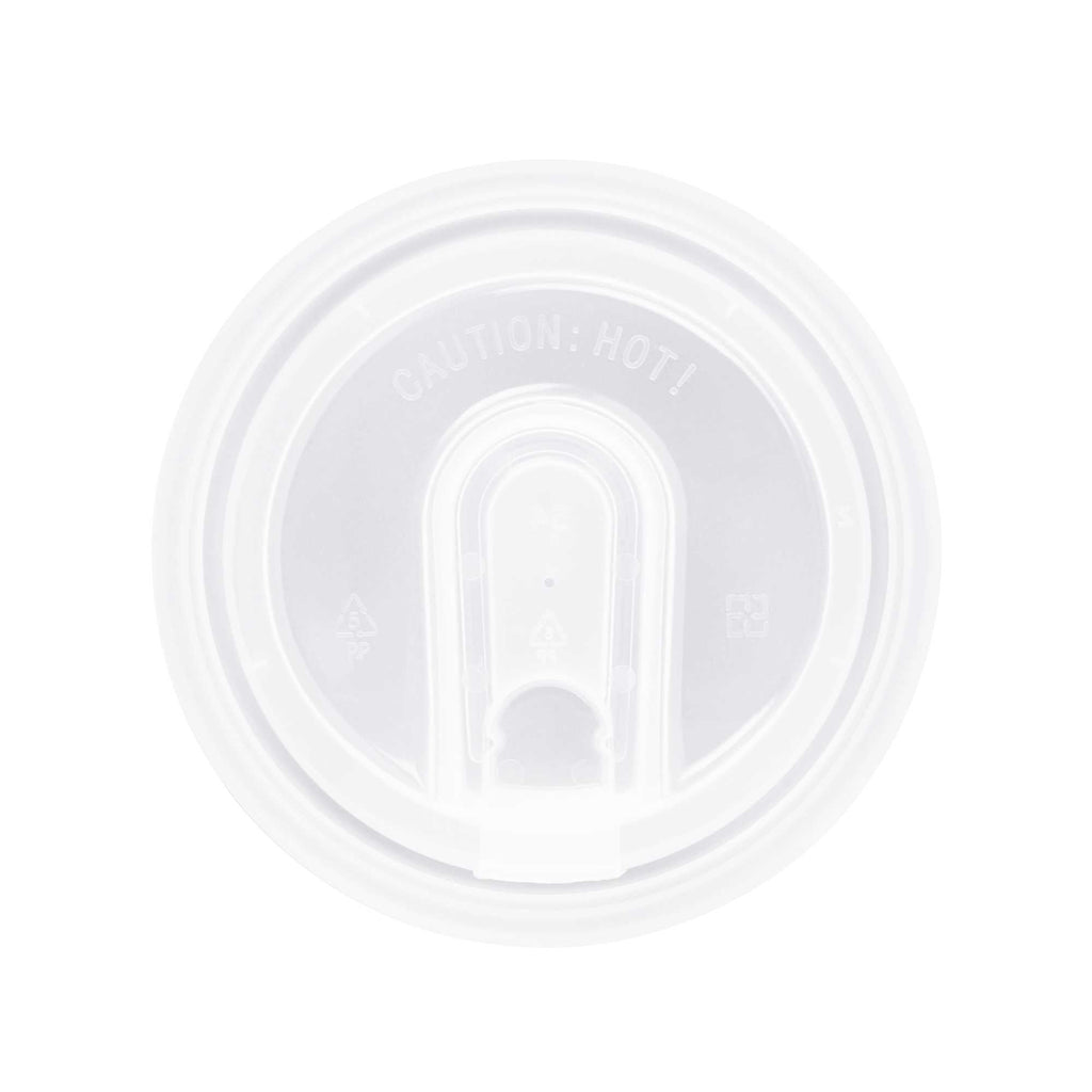 Restpresso Clear Plastic Coffee Cup Lid - with Detachable Plug, Fits 8, 12, 16 and 20 oz - 500 count box