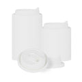 Restpresso White Plastic Coffee Cup Lid - with Detachable Plug, Fits 8, 12, 16 and 20 oz - 25 count box