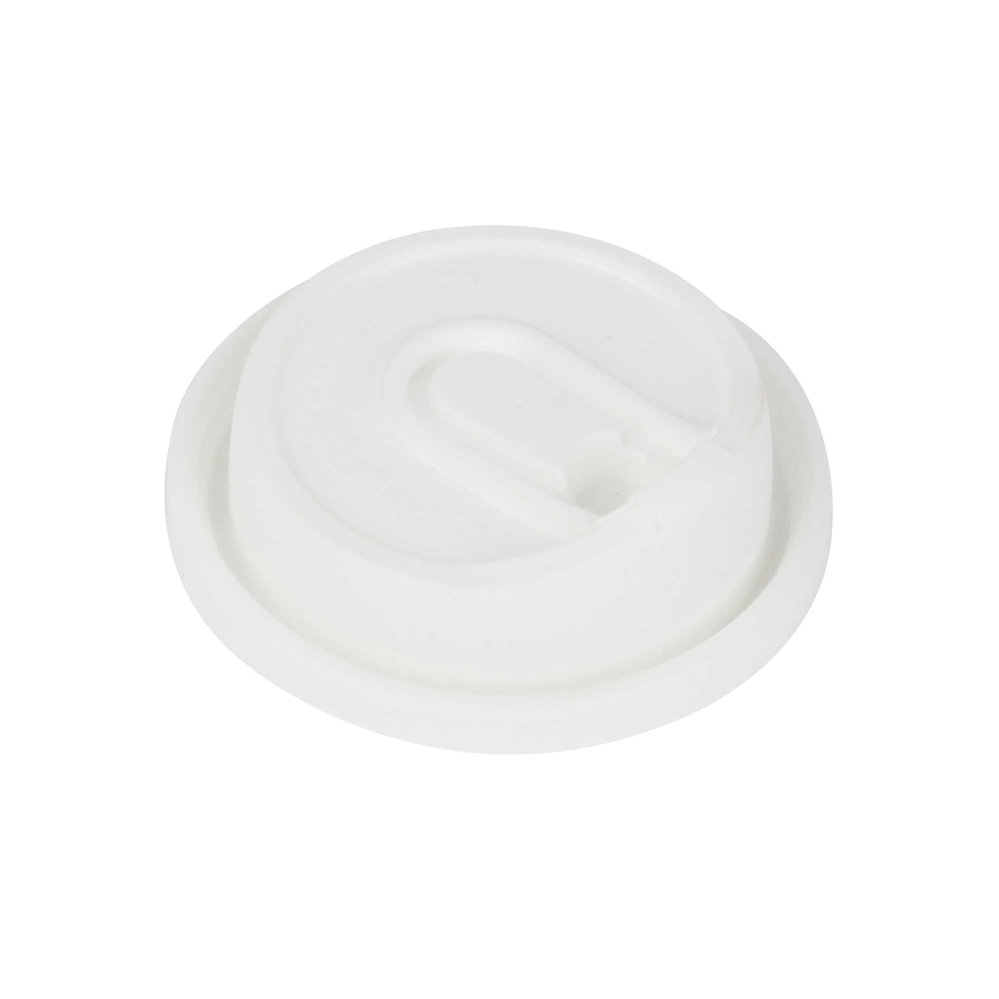 Restpresso White Plastic Coffee Cup Lid - with Detachable Plug, Fits 8, 12, 16 and 20 oz - 500 count box
