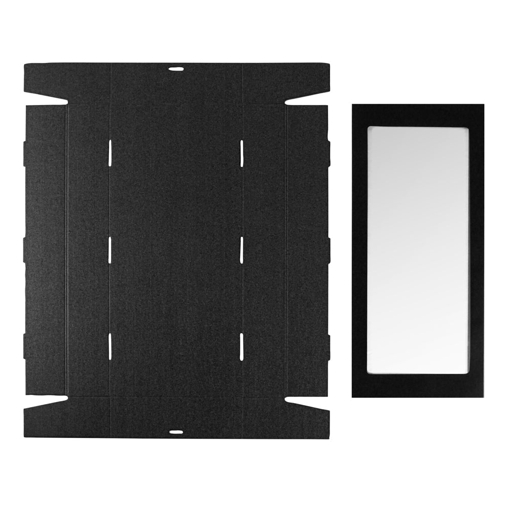 Cater Tek Rectangle Black Paper Catering Box - with Window Lid - 22 1/4" x 10" x 3 1/4" - 10 count box