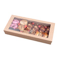 Cater Tek Rectangle Kraft Paper Catering Box - with Window Lid - 22 1/4" x 10" x 3 1/4" - 10 count box