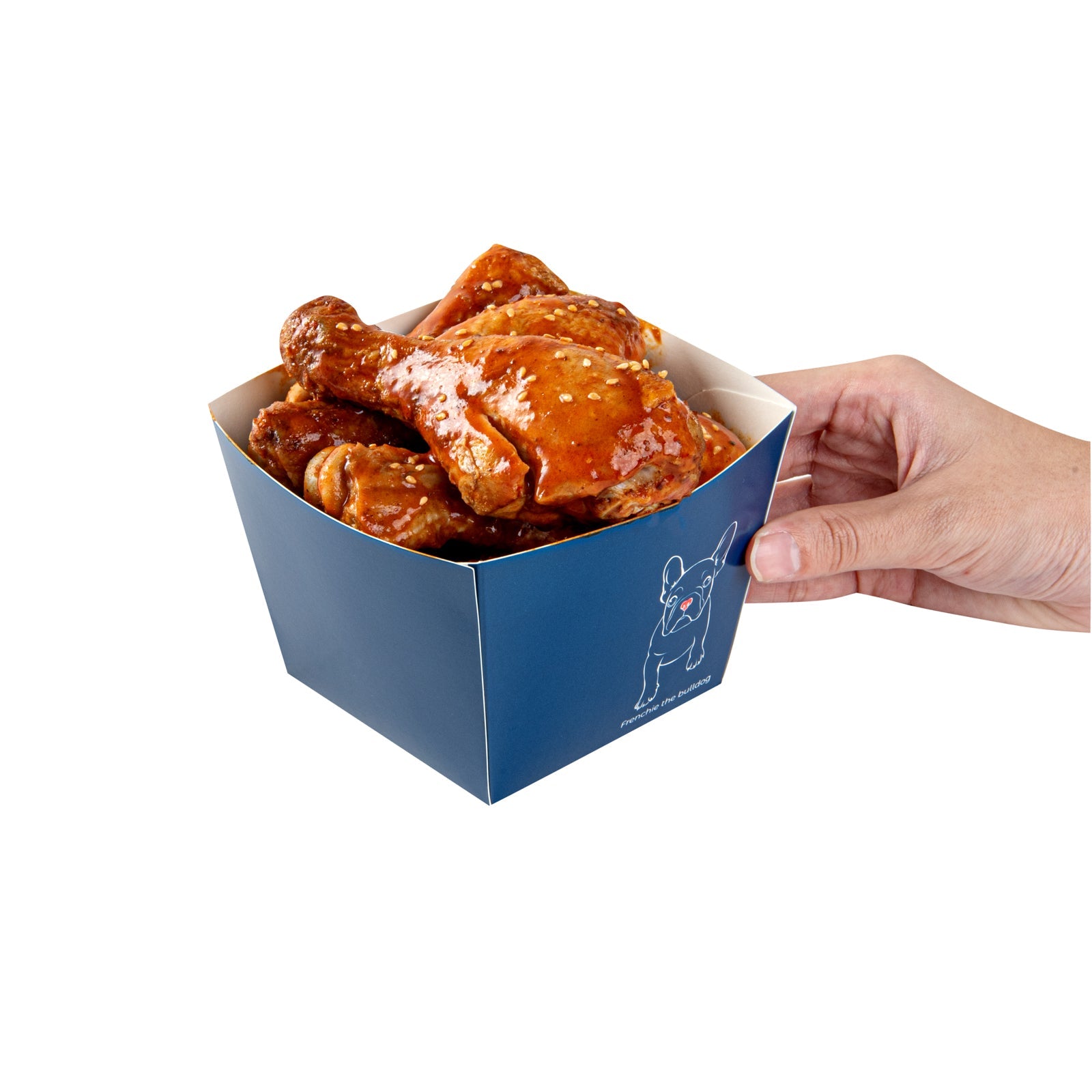 Bio Tek Square Frenchie Paper Snack Box - 4 1/4" x 4 1/4" x 3 1/4" - 200 count box