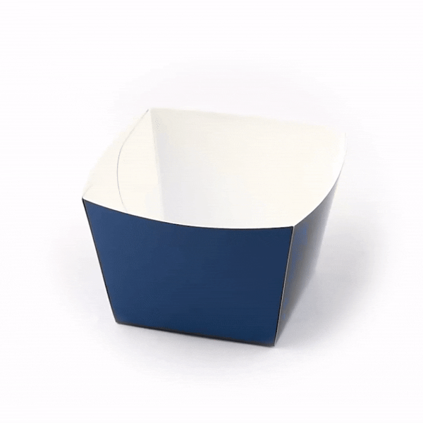 Bio Tek Square Frenchie Paper Snack Box - 4 1/4" x 4 1/4" x 3 1/4" - 200 count box