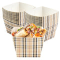 Bio Tek Square Plaid Paper Snack Box - 4 1/4" x 4 1/4" x 3 1/4" - 200 count box