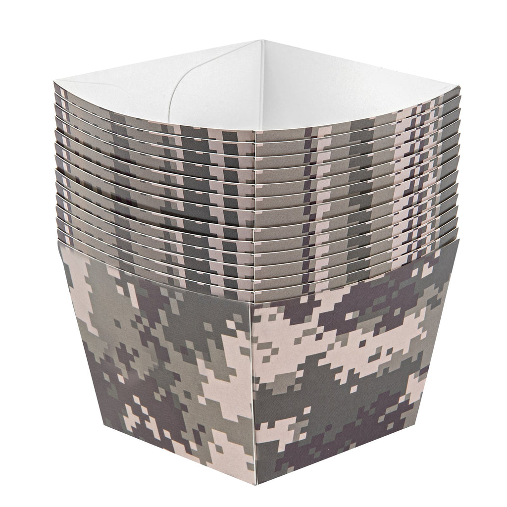 Bio Tek Square Camouflage Paper Snack Box - 4 1/4" x 4 1/4" x 3 1/4" - 200 count box