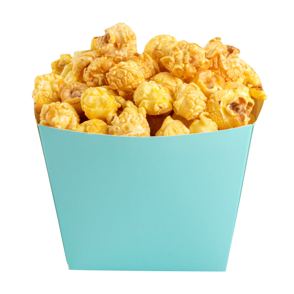 Bio Tek Square Turquoise Paper Snack Box - 4 1/4" x 4 1/4" x 3 1/4" - 200 count box