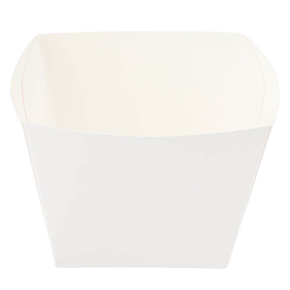 Bio Tek Square White Paper Snack Box - 4 1/4" x 4 1/4" x 3 1/4" - 200 count box