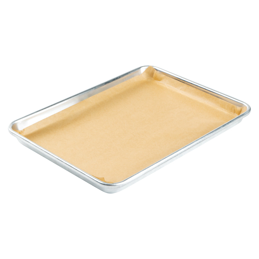 Pastry Tek Unbleached Parchment Paper Quarter Size Sheet Pan Liner - Silicone Coated - 9" x 13" - 200 count box