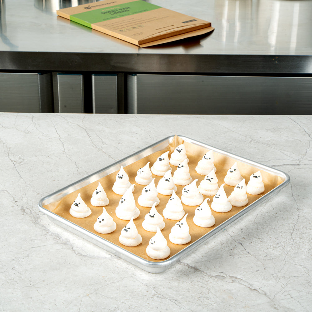 Pastry Tek Unbleached Parchment Paper Quarter Size Sheet Pan Liner - Silicone Coated - 9" x 13" - 200 count box