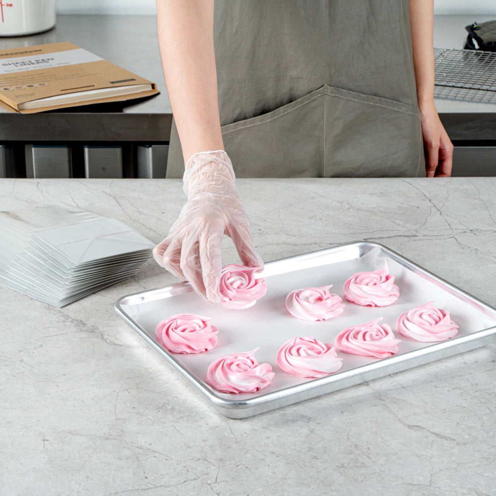 Pastry Tek White Parchment Paper Quarter Size Sheet Pan Liner - Silicone Coated - 9" x 13" - 200 count box