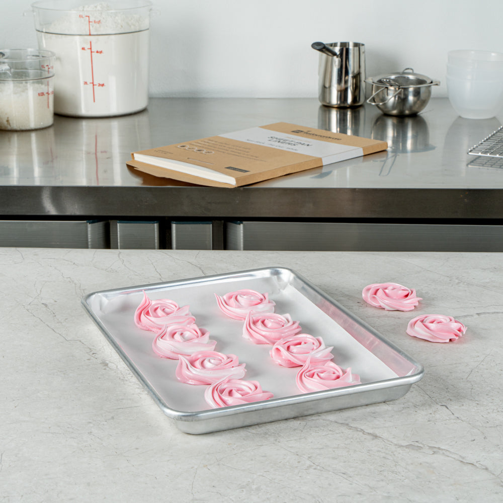 Pastry Tek White Parchment Paper Quarter Size Sheet Pan Liner - Silicone Coated - 9" x 13" - 1000 count box