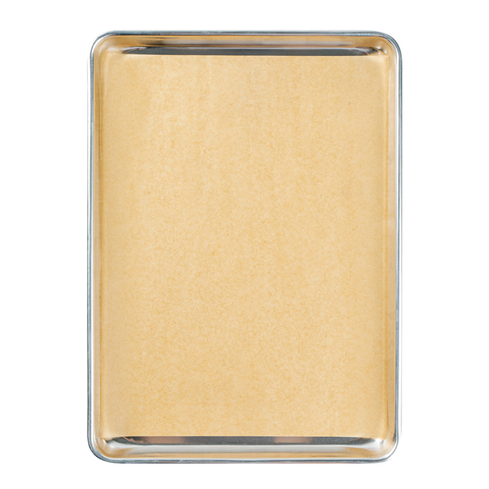 Pastry Tek Unbleached Parchment Paper Half Size Sheet Pan Liner - Silicone Coated - 12" x 16" - 1000 count box