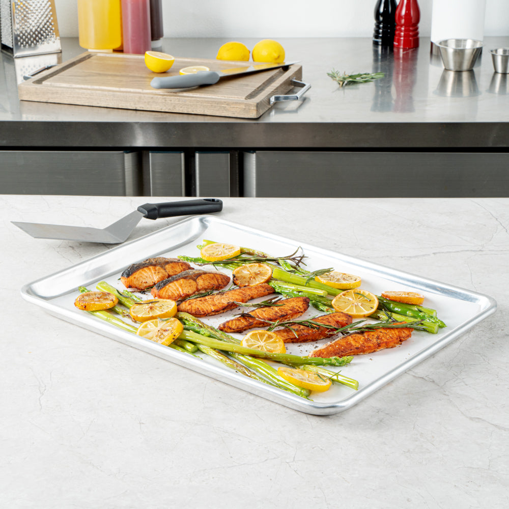 Pastry Tek White Parchment Paper Half Size Sheet Pan Liner - Silicone Coated - 12" x 16" - 200 count box
