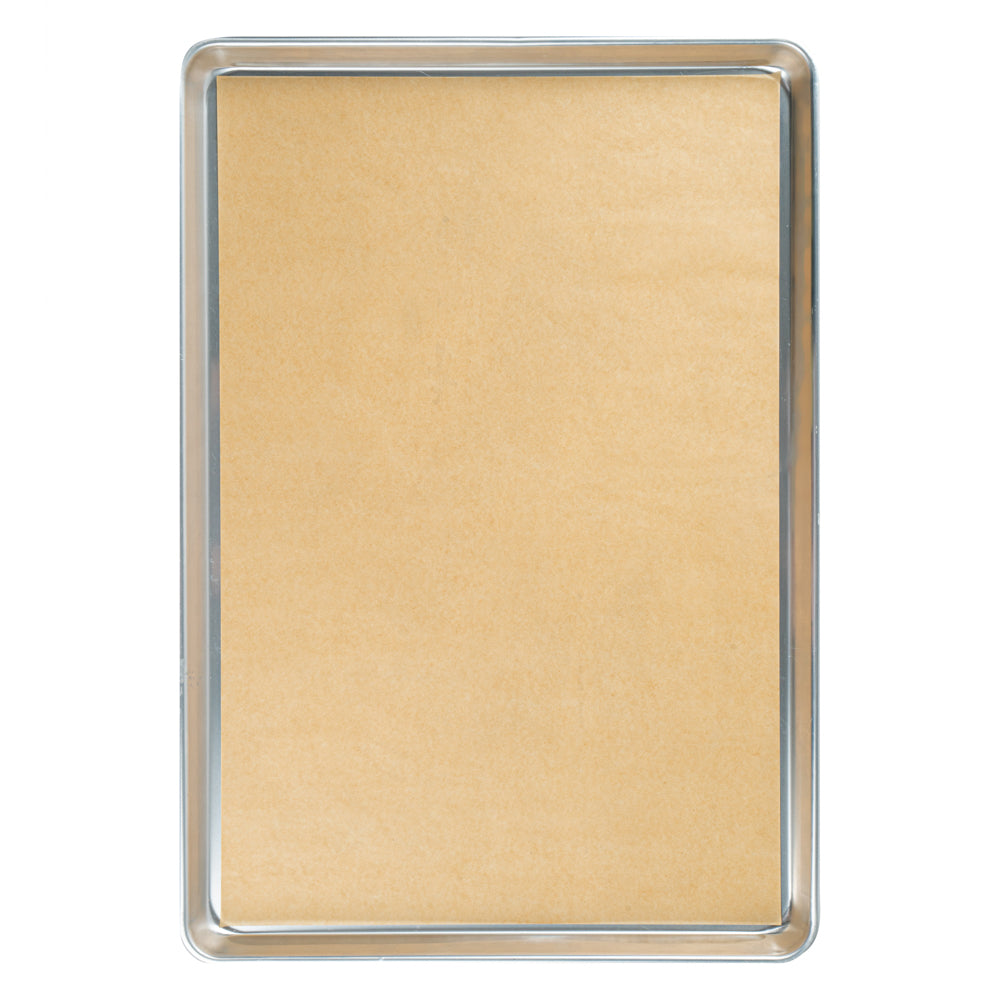 Pastry Tek Unbleached Parchment Paper Full Size Sheet Pan Liner - Silicone Coated, Compostable - 16" x 24" - 1000 count box