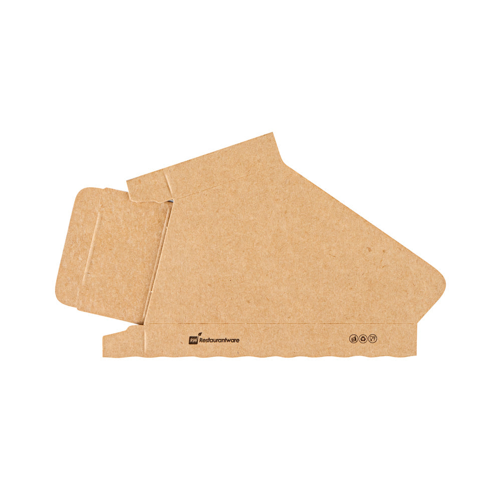 Bio Tek Kraft Paper Small Taco Holder - Greaseproof - 4" x 1 1/4" x 2 1/4" - 200 count box