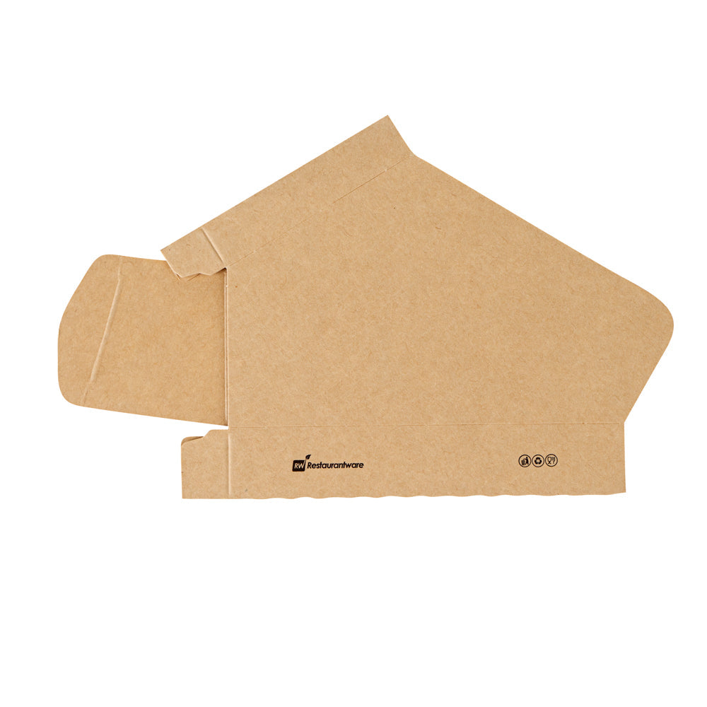 Bio Tek Kraft Paper Large Taco Holder - Greaseproof - 6 1/4" x 2" x 3 3/4" - 200 count box