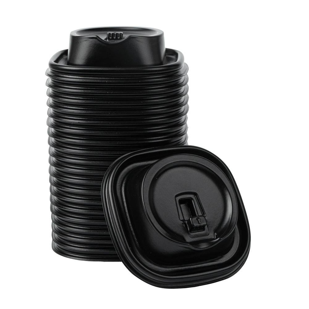 Hip 2 Be Square Black Plastic Sippy Cup Lid - Fits 12, 16 and 22 oz - 25 count box
