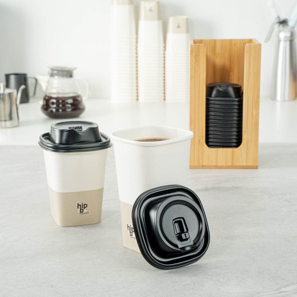 Hip 2 Be Square Black Plastic Sippy Cup Lid - Fits 12, 16 and 22 oz - 25 count box