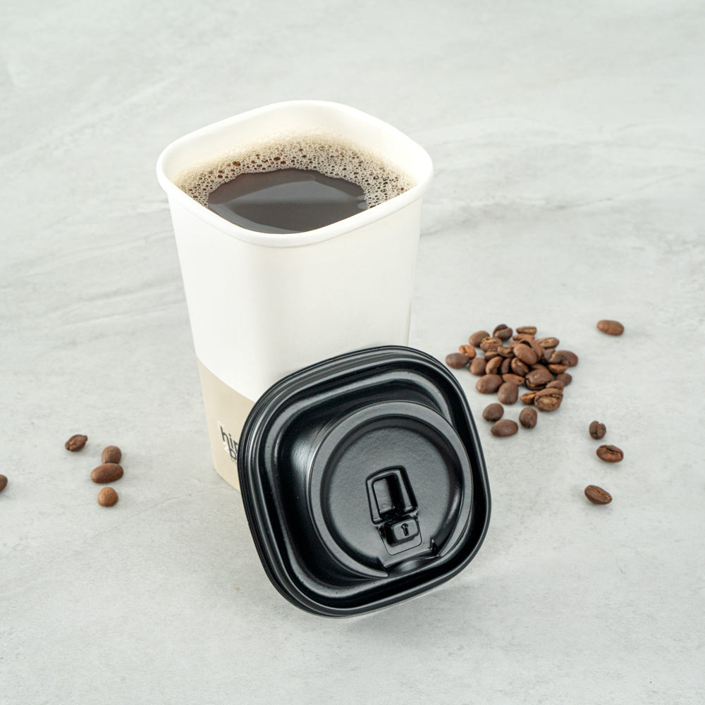 Hip 2 Be Square Black Plastic Sippy Cup Lid - Fits 12, 16 and 22 oz - 25 count box