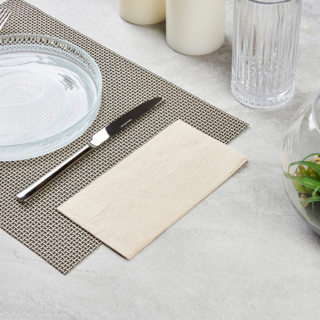 Saving Nature Rectangle Kraft Paper Dinner Napkin - 2-Ply - 17" x 15" - 150 count box