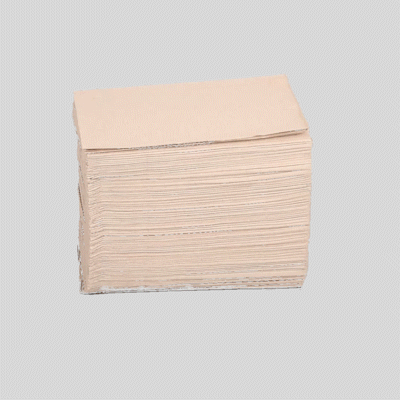 Saving Nature Rectangle Kraft Paper Dinner Napkin - 2-Ply - 17" x 15" - 150 count box