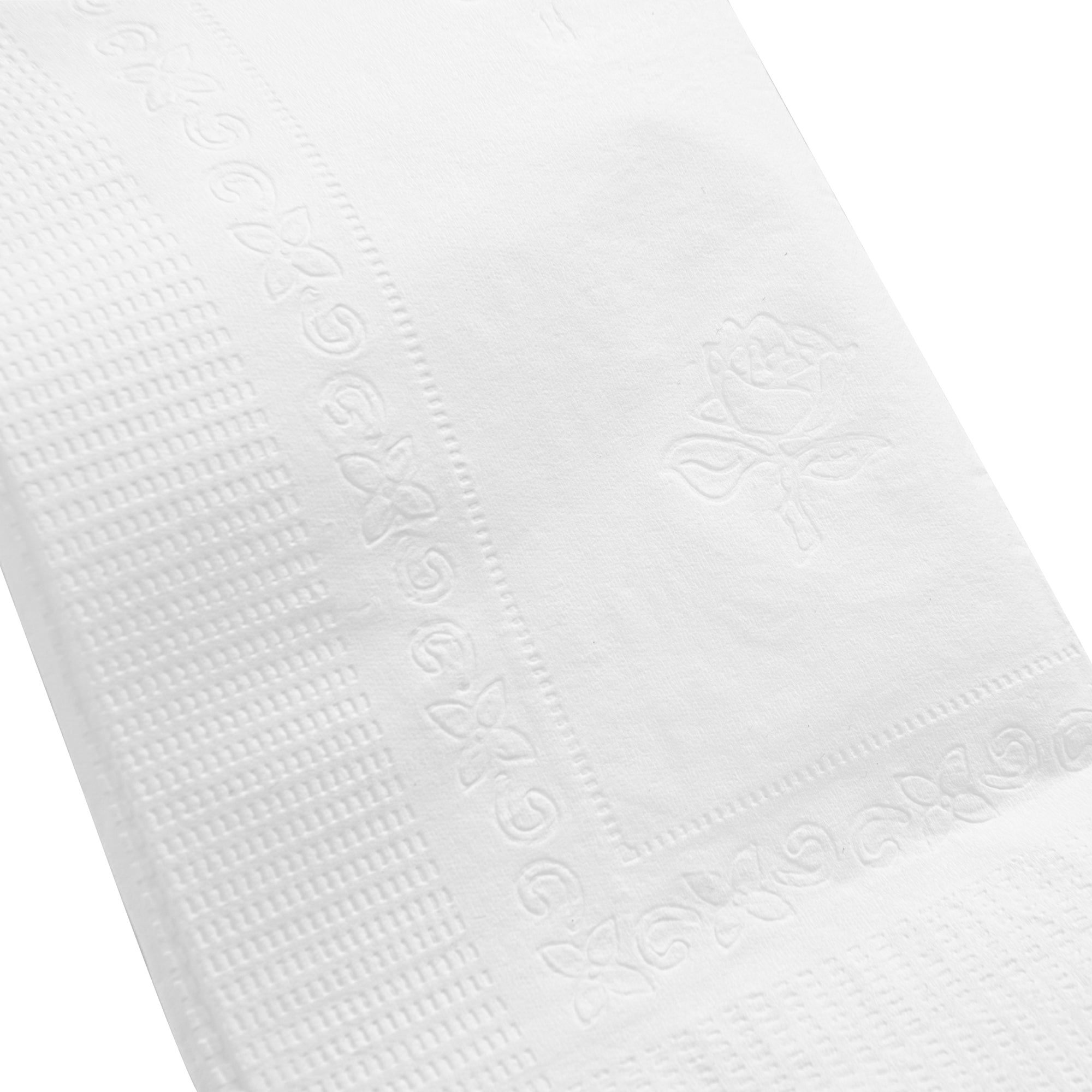 Saving Nature Rectangle White Paper Dinner Napkin - 2-Ply - 17" x 15" - 150 count box
