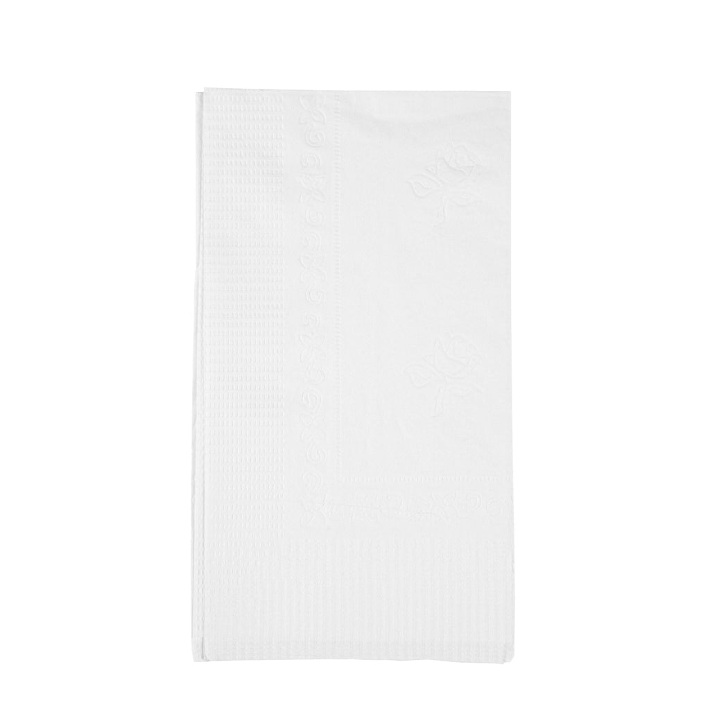 Saving Nature Rectangle White Paper Dinner Napkin - 2-Ply - 17" x 15" - 3000 count box