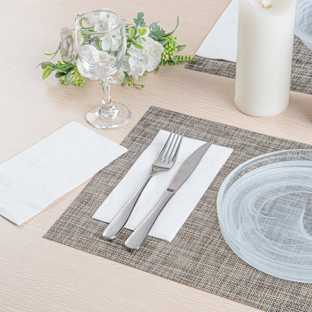 Saving Nature Rectangle White Paper Dinner Napkin - 2-Ply - 17" x 15" - 3000 count box