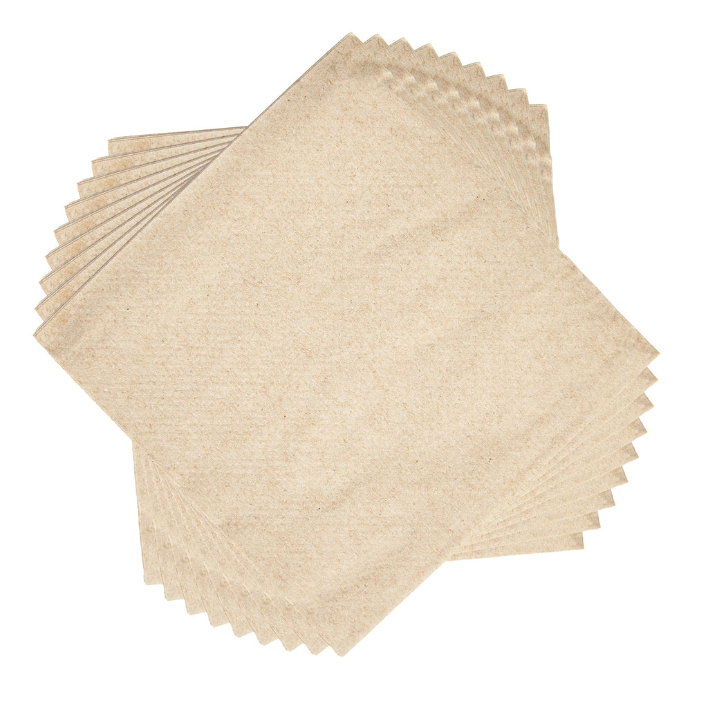 Saving Nature Square Kraft Paper Cocktail Napkin - 1-Ply - 9" x 9" - 500 count box