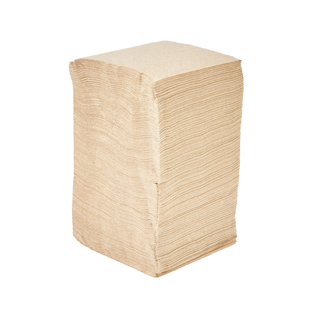 Saving Nature Square Kraft Paper Cocktail Napkin - 1-Ply - 9" x 9" - 4000 count box
