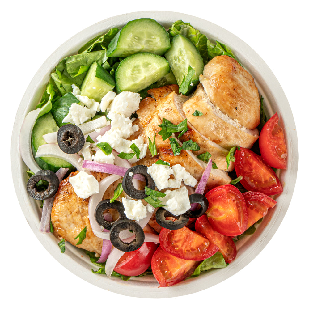 Pulp Safe No PFAS Added 18 oz Round White Sugarcane / Bagasse Salad Bowl - Home Compostable - 6 1/4" x 6 1/4" x 1 3/4" - 100 count box