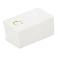 Luxenap Rectangle Gold Letter C White Paper Linen-Feel Guest Towel / Napkin - Air Laid, Sans Serif Font - 15 3/4" x 8" - 2000 count box