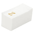 Luxenap Rectangle Gold Letter Z White Paper Linen-Feel Guest Towel / Napkin - Air Laid, Sans Serif Font - 15 3/4" x 8" - 2000 count box