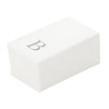 Luxenap Rectangle Silver Letter B White Paper Linen-Feel Guest Towel / Napkin - Air Laid, Sans Serif Font - 15 3/4" x 8" - 50 count box