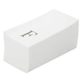 Luxenap Rectangle Silver Letter F White Paper Linen-Feel Guest Towel / Napkin - Air Laid, Sans Serif Font - 15 3/4" x 8" - 2000 count box