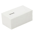 Luxenap Rectangle Silver Letter I White Paper Linen-Feel Guest Towel / Napkin - Air Laid, Sans Serif Font - 15 3/4" x 8" - 50 count box