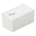 Luxenap Rectangle Silver Letter J White Paper Linen-Feel Guest Towel / Napkin - Air Laid, Sans Serif Font - 15 3/4" x 8" - 50 count box