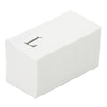 Luxenap Rectangle Silver Letter L White Paper Linen-Feel Guest Towel / Napkin - Air Laid, Sans Serif Font - 15 3/4" x 8" - 50 count box