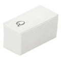 Luxenap Rectangle Silver Letter Q White Paper Linen-Feel Guest Towel / Napkin - Air Laid, Sans Serif Font - 15 3/4" x 8" - 50 count box