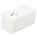 Luxenap Rectangle Silver Letter V White Paper Linen-Feel Guest Towel / Napkin - Air Laid, Sans Serif Font - 15 3/4" x 8" - 50 count box