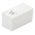 Luxenap Rectangle Silver Letter W White Paper Linen-Feel Guest Towel / Napkin - Air Laid, Sans Serif Font - 15 3/4" x 8" - 2000 count box