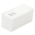 Luxenap Rectangle Silver Letter Z White Paper Linen-Feel Guest Towel / Napkin - Air Laid, Sans Serif Font - 15 3/4" x 8" - 2000 count box