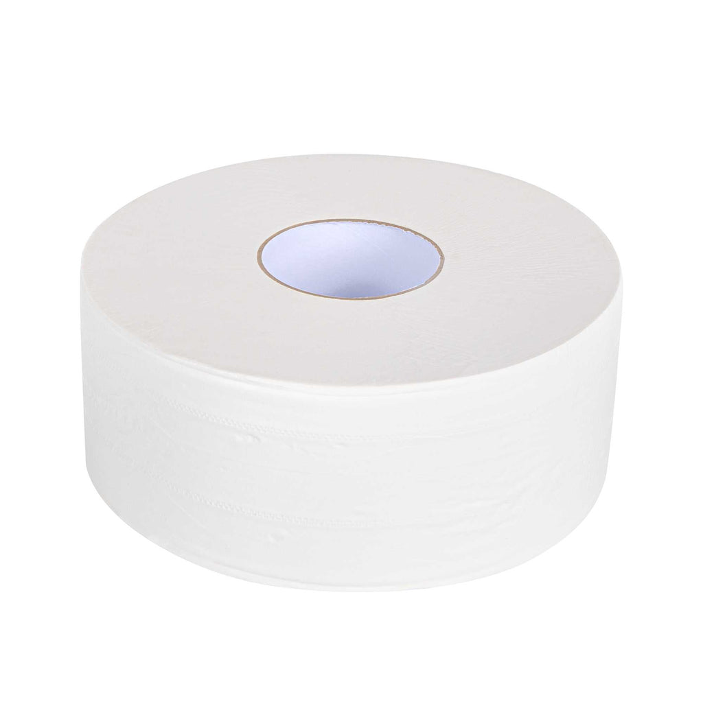 Clean Tek Professional White Toilet Paper Roll - 3-Ply - 655' x 3 3/4" - 12 count box