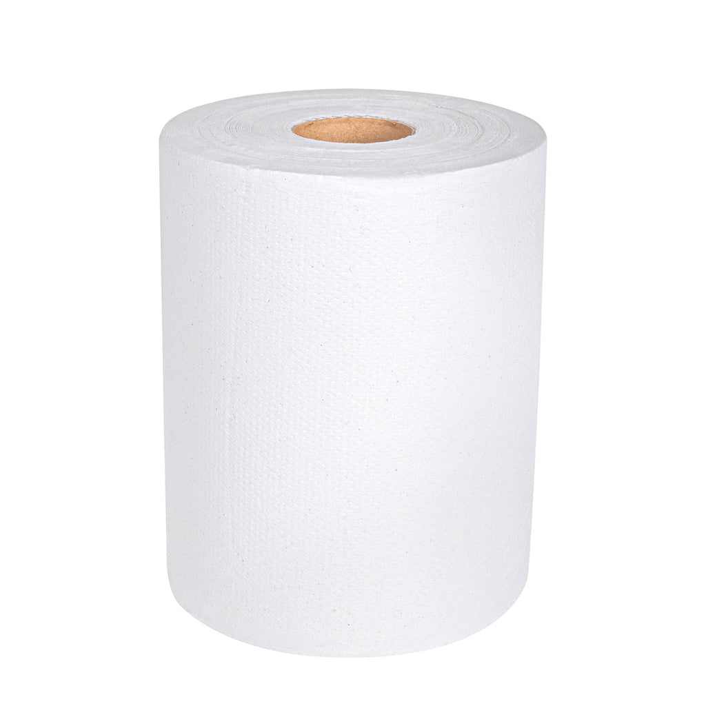 Clean Tek Professional White Paper Towel Roll - 1-Ply - 600' x 8" - 1 count box